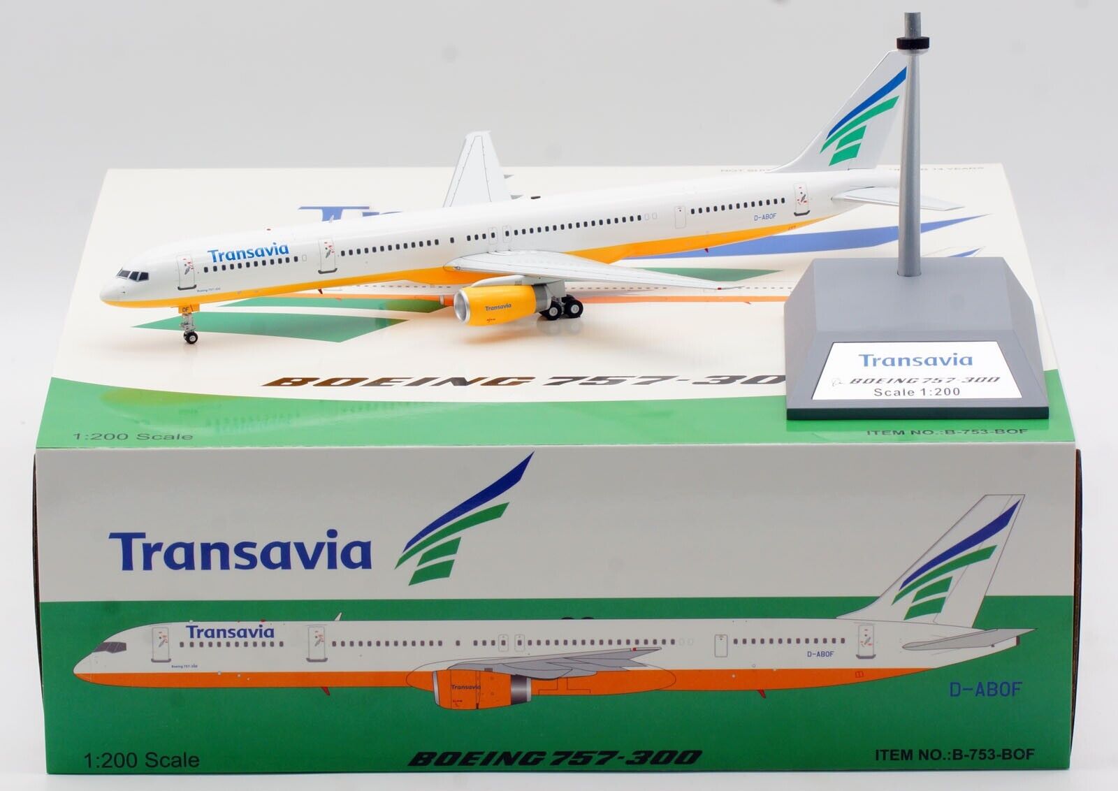 INFLIGHT 1:200 Transavia Airlines Boeing B757-300 Diecast Aircraft Model D-ABOF