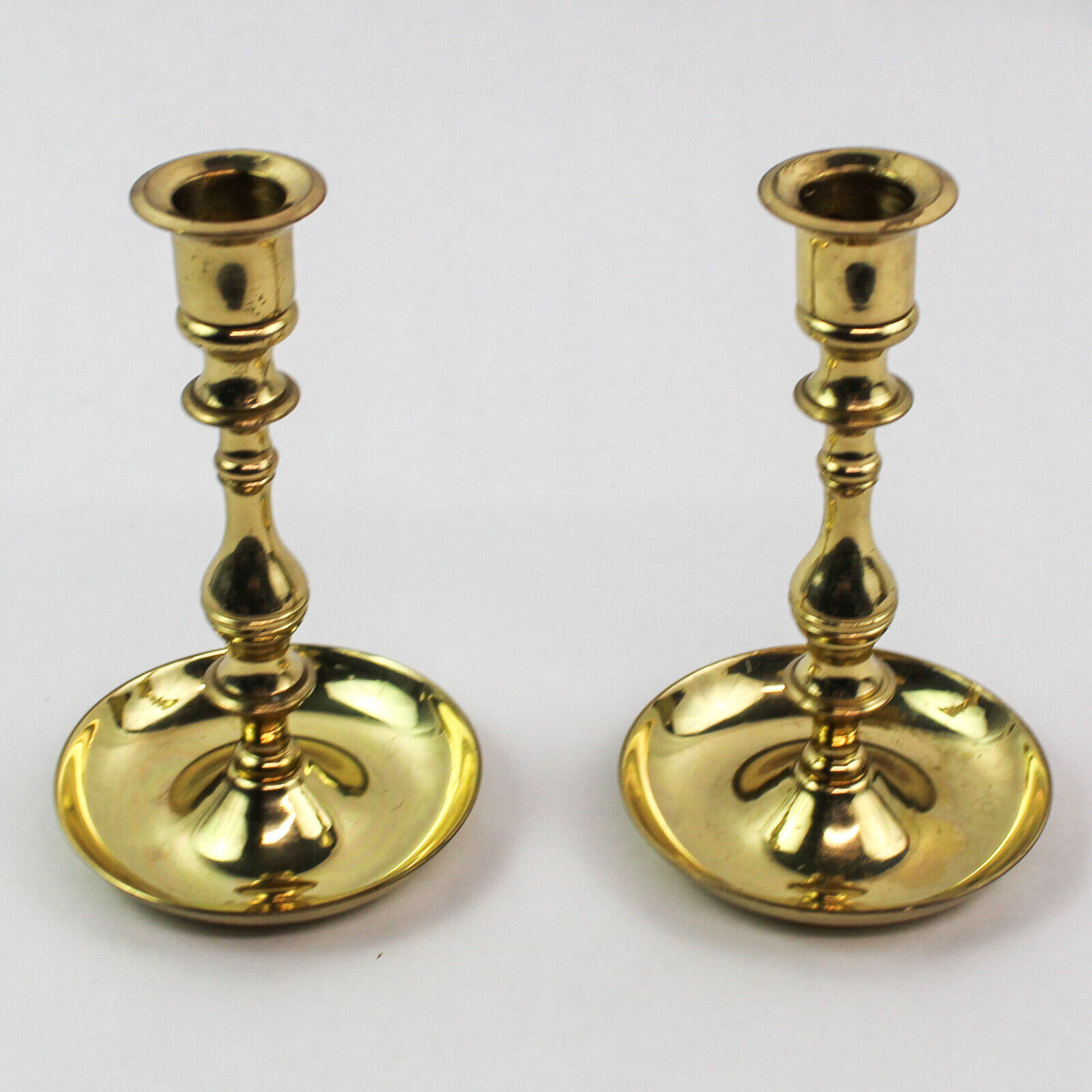 Set of 2 Vintage Baldwin Solid Brass Candlesticks 6.5in Taper Candles Home Decor