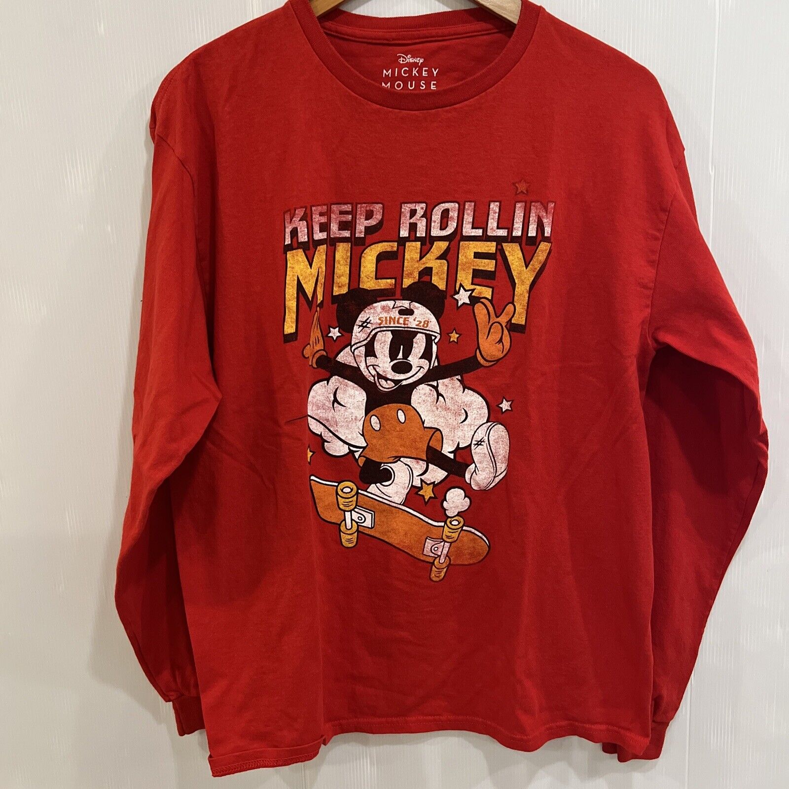 Disney Keep Rollin Mickey Long Sleeve Size Youth Large Disney Mickey Mouse ￼
