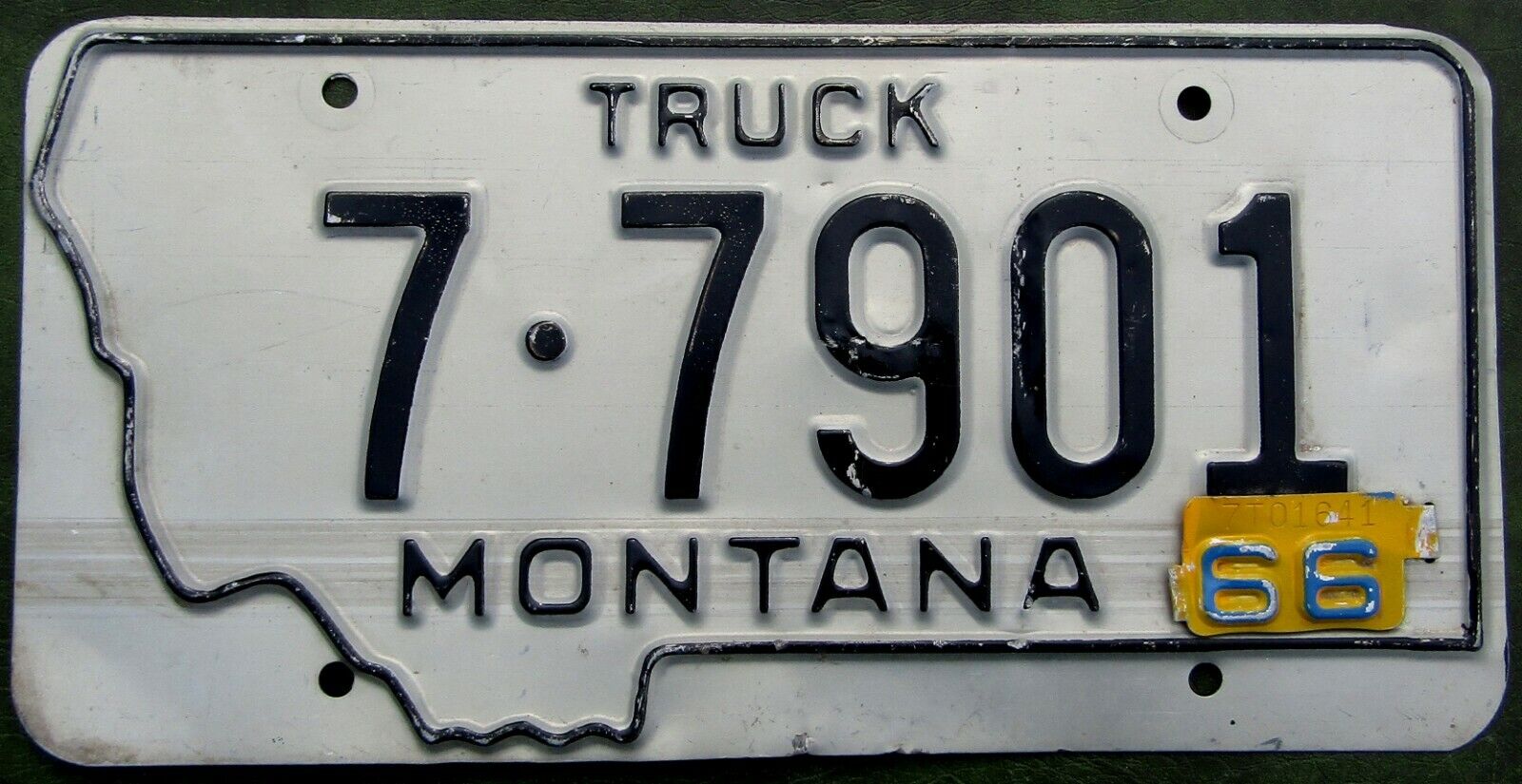 1963/66 MONTANA Flathead County (7) Truck License Plate #7-7901