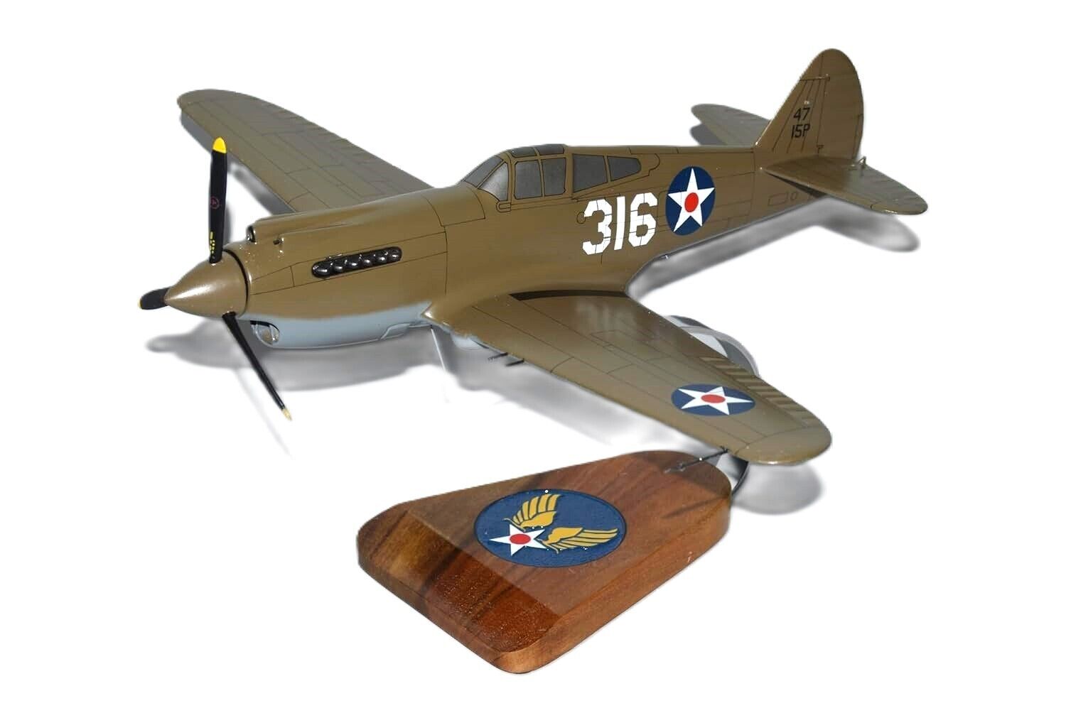 USAF Curtiss P-40 Tomahawk Pearl Harbor Desk Display WW2 Model 1/32 SC Airplane