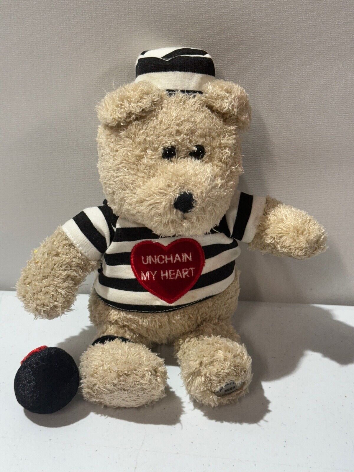 2003 Starbucks Bearista Bear Unchain My Heart 24th Edition Valentines Day Plush