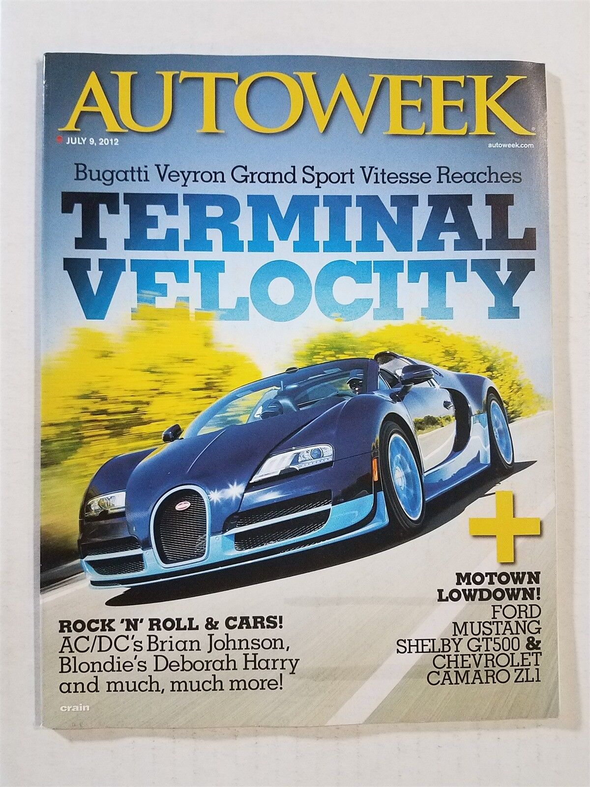 Auto Week Magazine July 9, 2012 Camaro ZL1 - 2013 Mustang Shelby GT500 - Bugatti