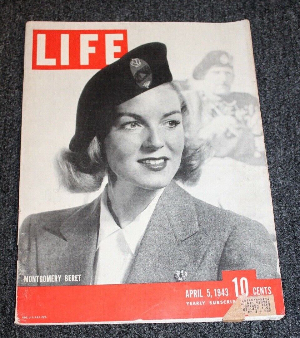 Vtg Life Magazine WWII Irving Berlin MONTGOMERY BERET April 5, 1943