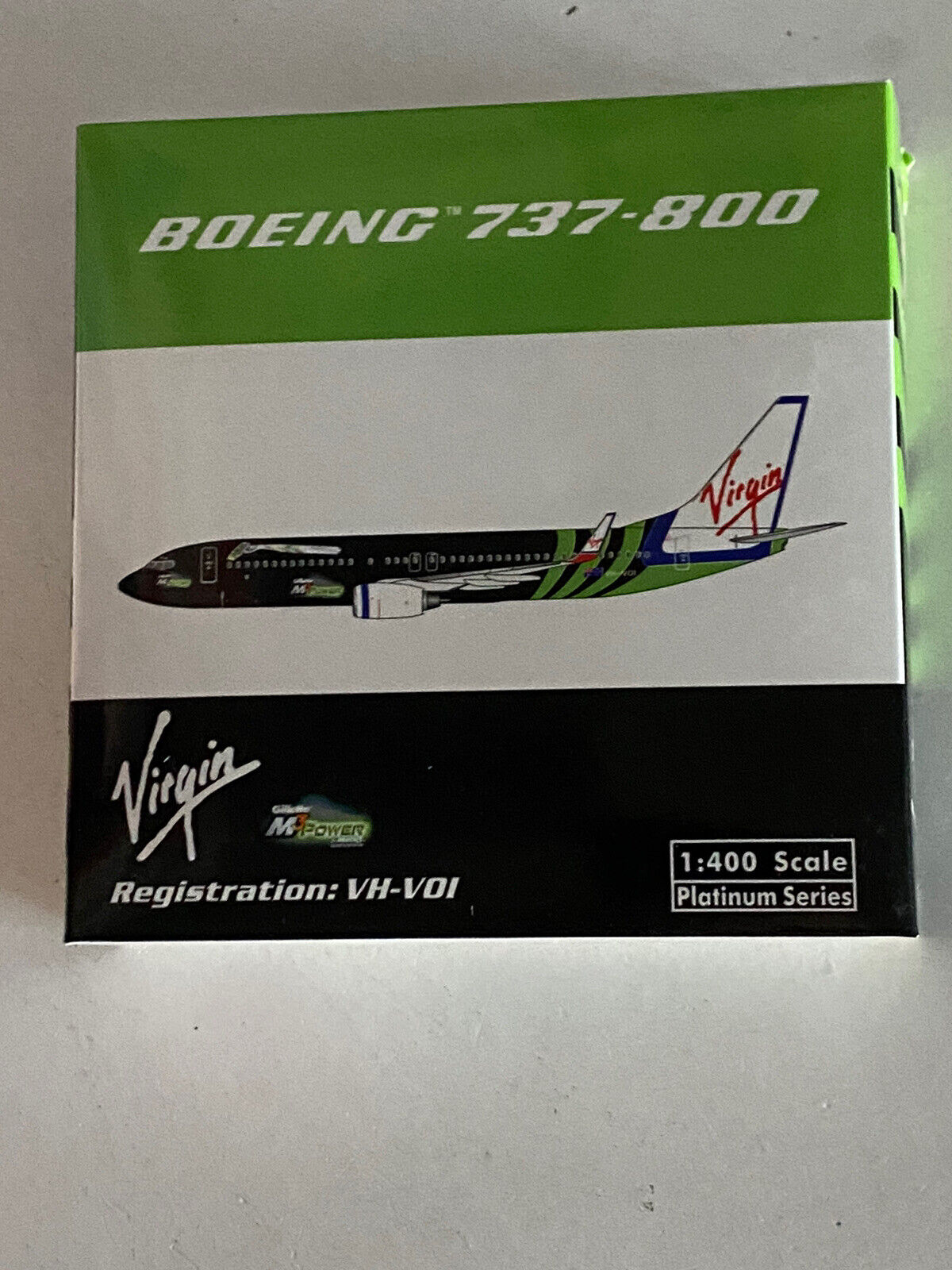 Phoenix Models Virgin Blue Airlines Boeing 737-800 1:400 VH-VOI Gillete Mach 3