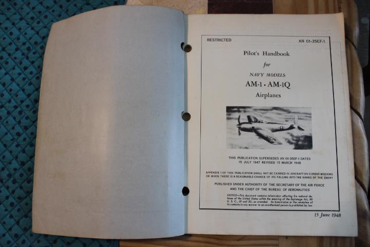 ORIGINAL 1948 MARTIN AM-1/-1Q MAULER PILOTS FLIGHT MANUAL AIRCRAFT HANDBOOK