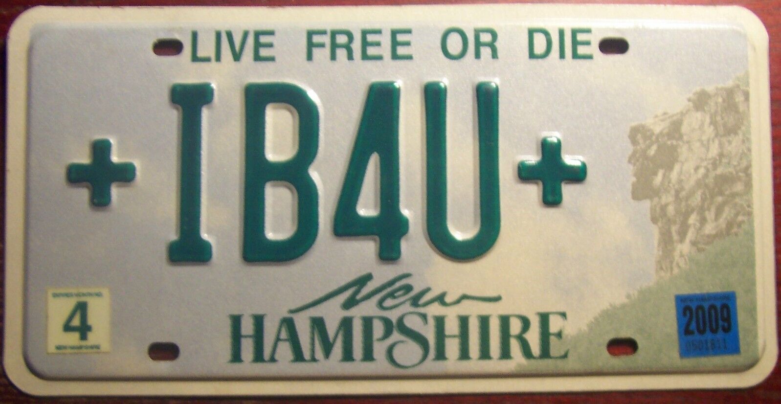 2009 NEW HAMPSHIRE VANITY PERSONALIZED LICENSE PLATE I AM FOR YOU I BE 4 U 
