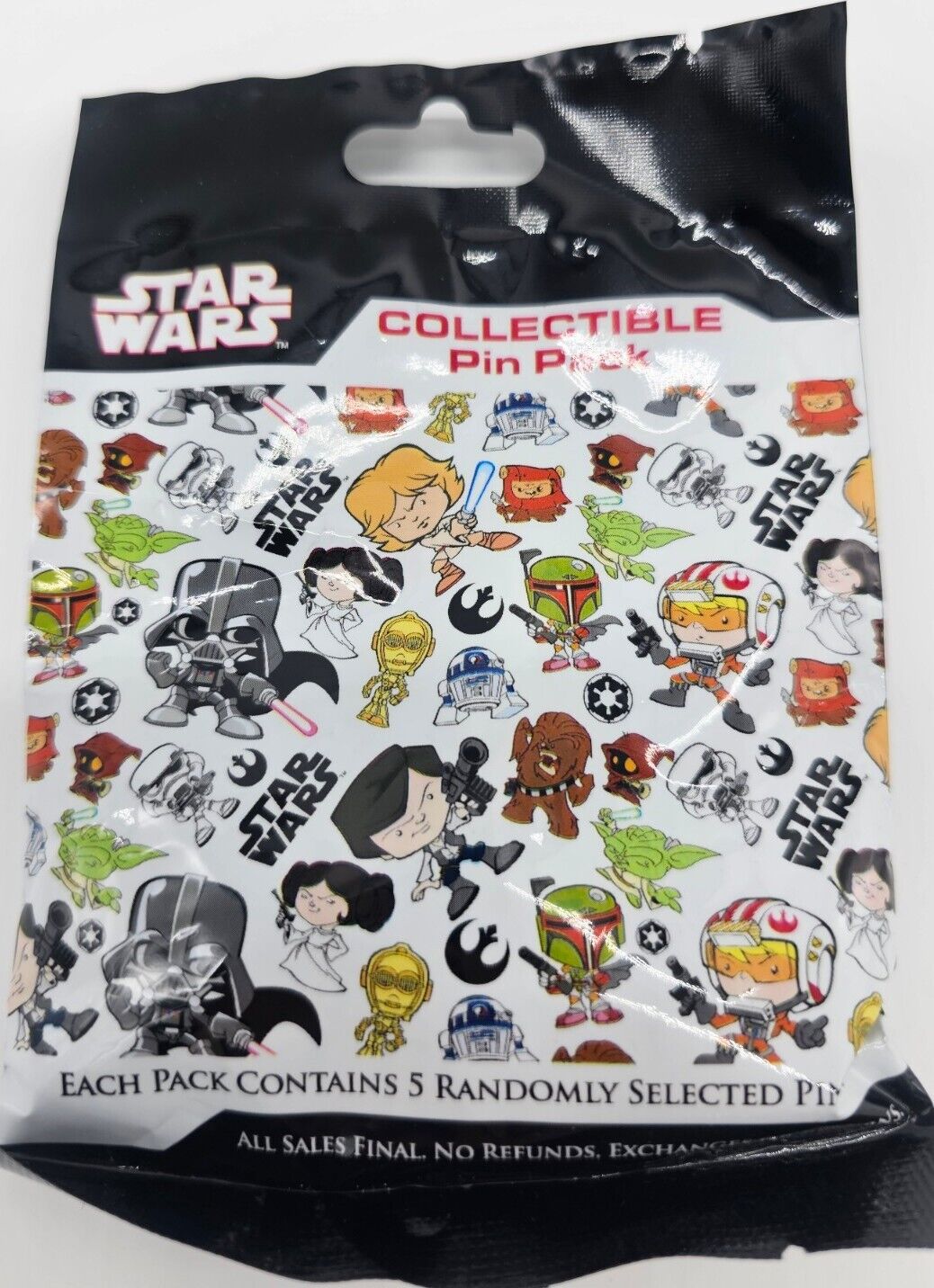 2015 Disney Star Wars 5 Pin Collectible Mystery Pack Unopened Sealed Pack NEW
