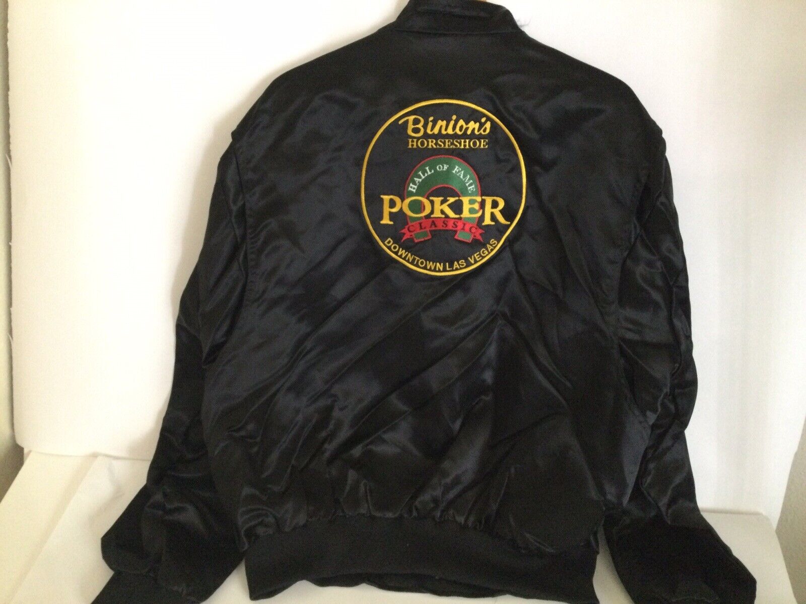 Binion's Horseshoe Las Vegas World Series of Poker Black Silk Mens Jacket XXL