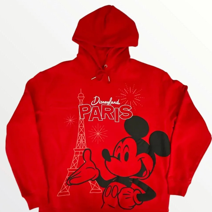 Disney Parks Disneyland Paris Eiffel Tower Mickey Pullover Hoodie M