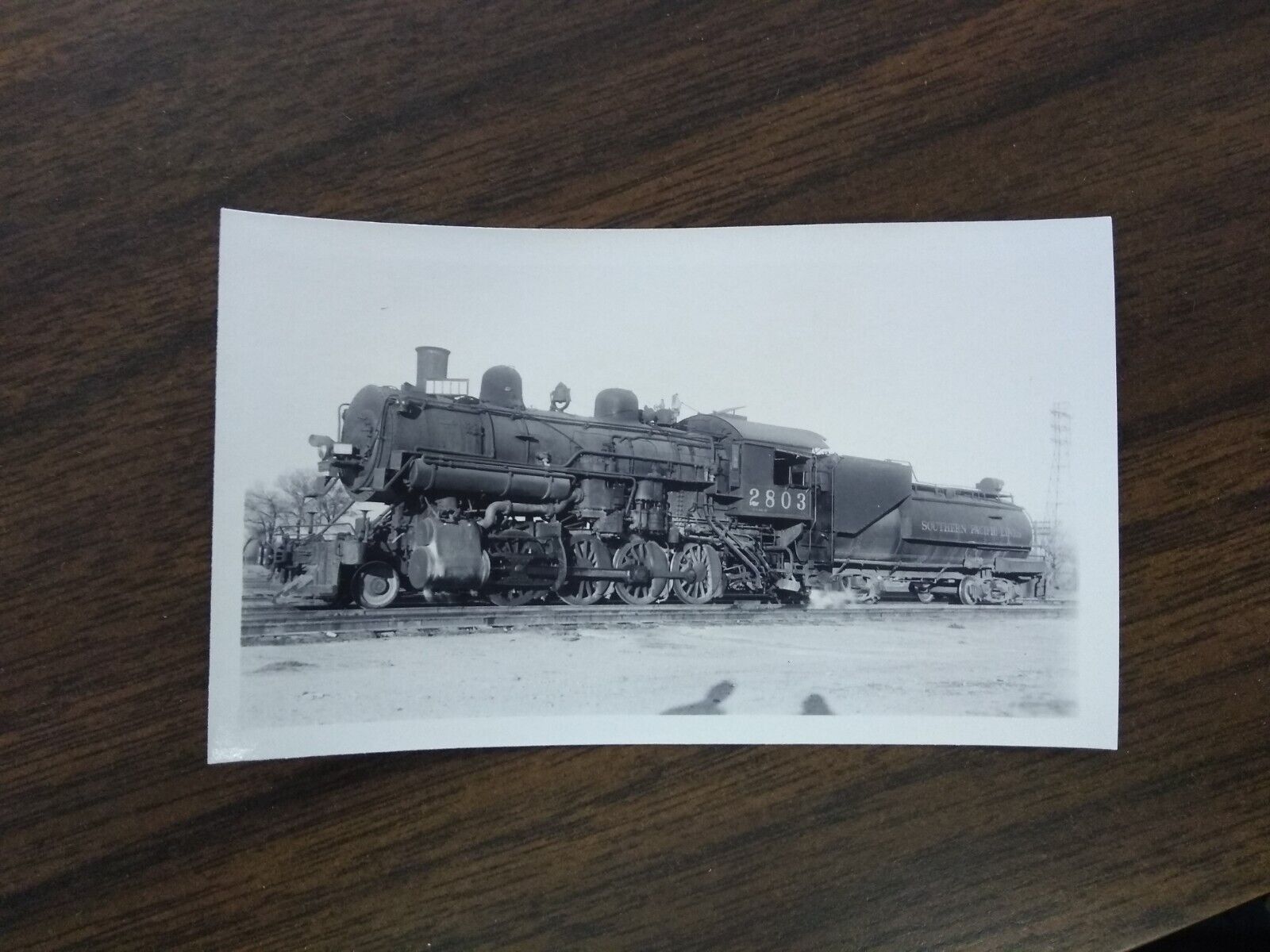 ST165  Steam Train Photo Vintage SP Southern Pacific ENGINE 2804, 1946 COLTON,CA
