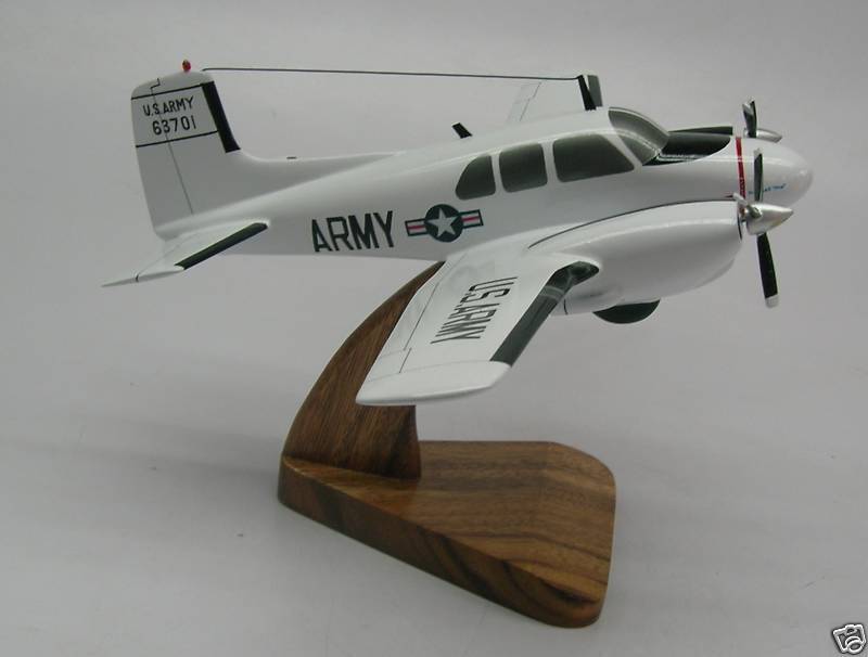U-8 L-23 Seminole Beech Airplane Desktop Wood Model Regular   