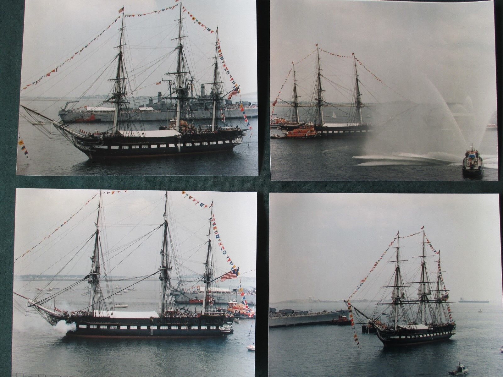 4 Pro Photos of 1985 USS Constitution Annual Turnaround Cruise 8x10