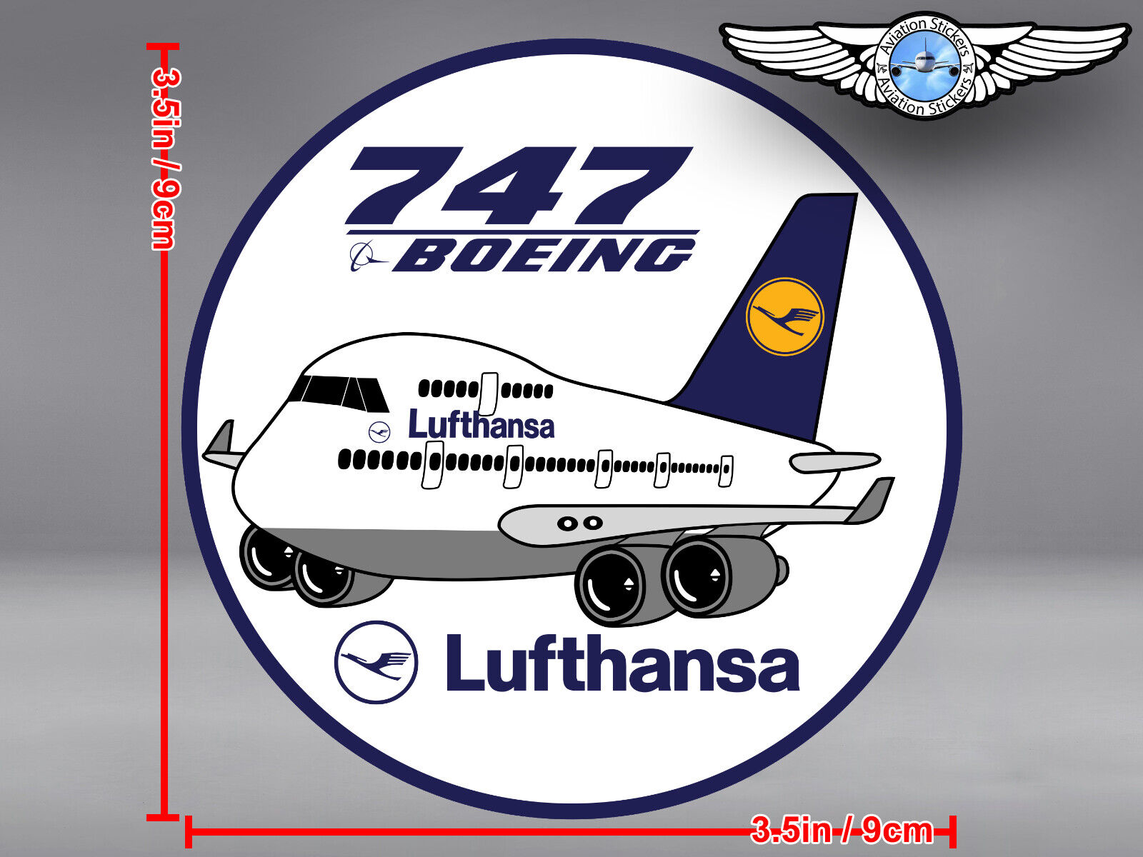 LUFTHANSA PUDGY BOEING B747 B 747 IN OLD LIVERY DECAL / STICKER