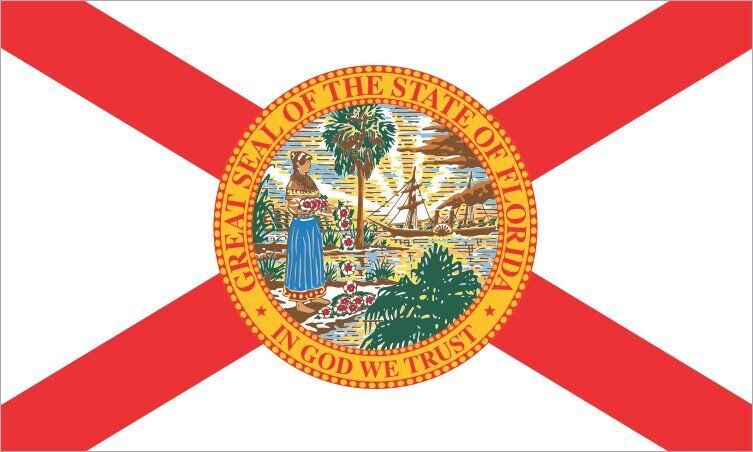 5in x 3in Florida State Flag Magnet Car Truck Vehicle Magnetic Sign