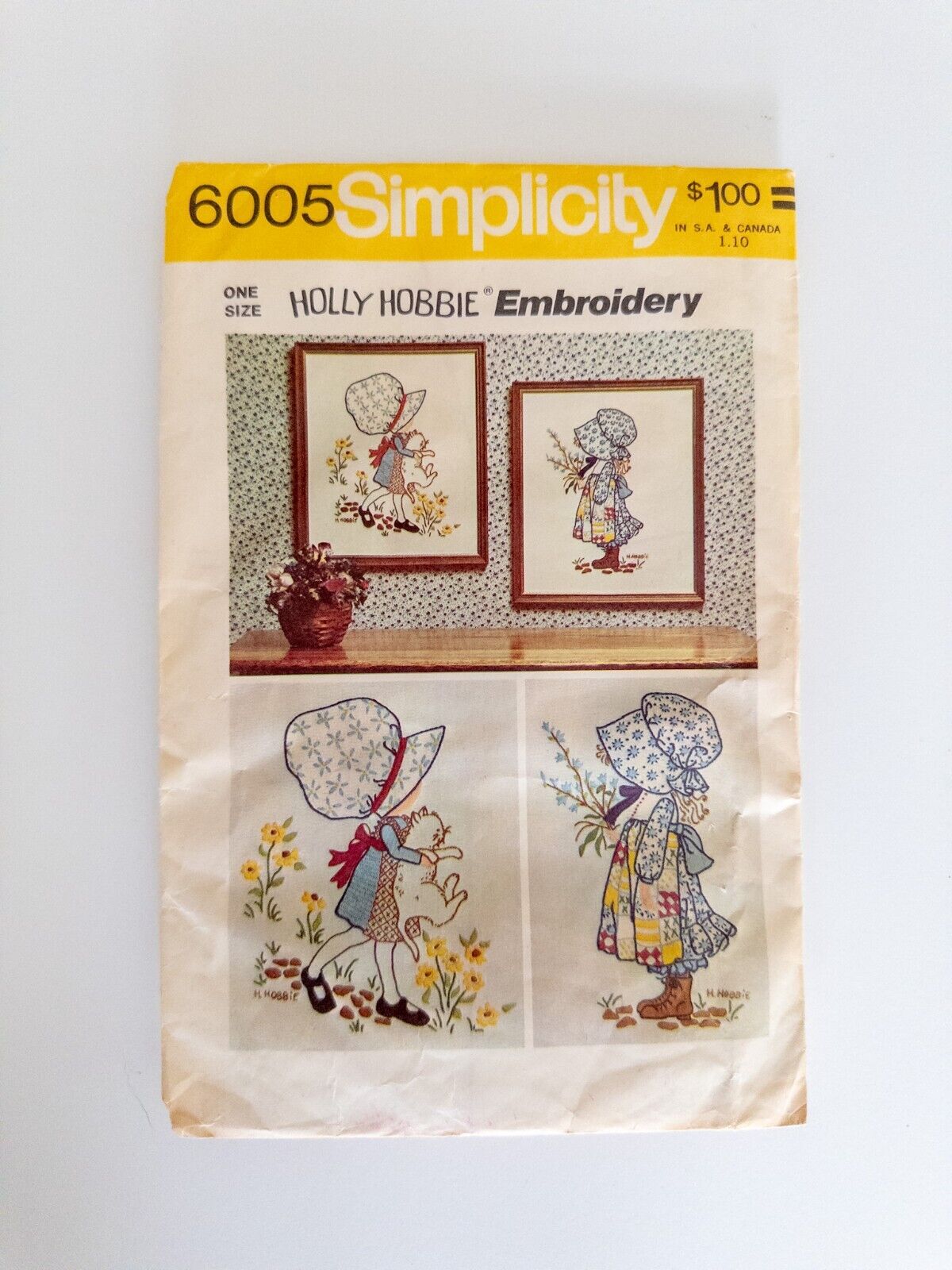 Simplicity #6005 Vintage VTG Holly Hobbie Embroidery Transfers For Embroidery