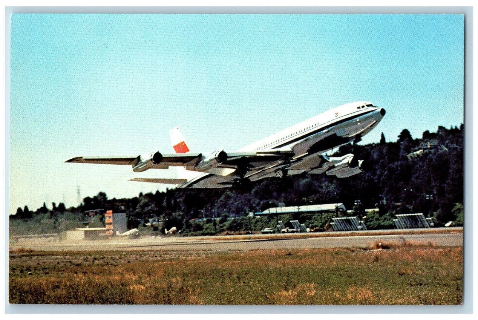 Washington WA Postcard Civil Aviation Admin of China Boeing 707-3J6B c1950\'s