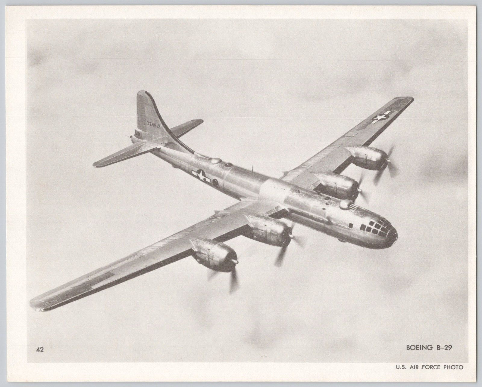 Photograph US Air Force Boeing B-29 Superfortress Vintage Military Aviation 8x10