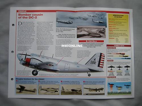 Aircraft of the World Card 50 , Group 14 - Douglas B-18 Bolo