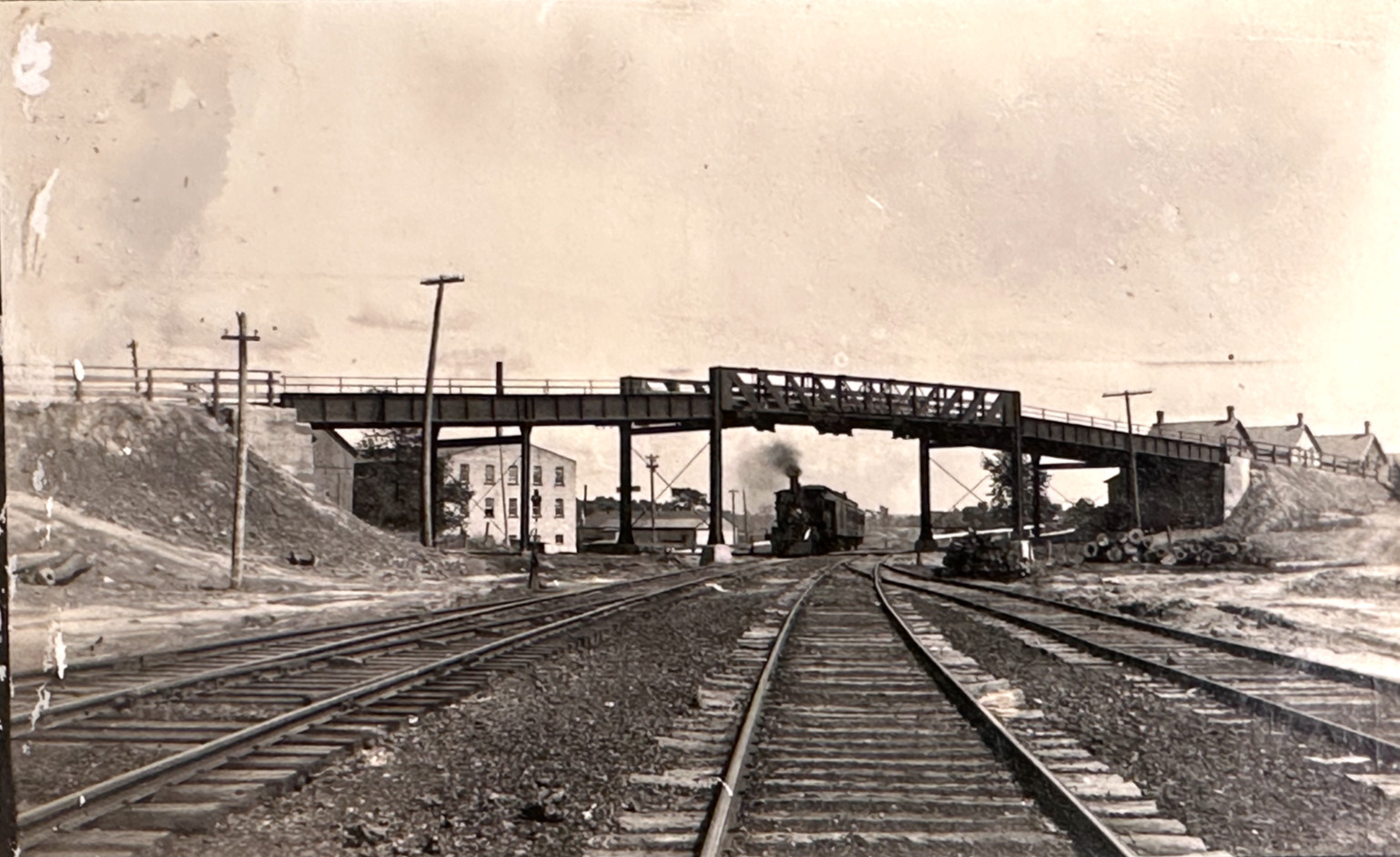 ~1910 GRAND TRUNK RAILWAY TRAIN OUTSIDE OF CHESLEY ONTARIO CANADA RPPC POSTCARD