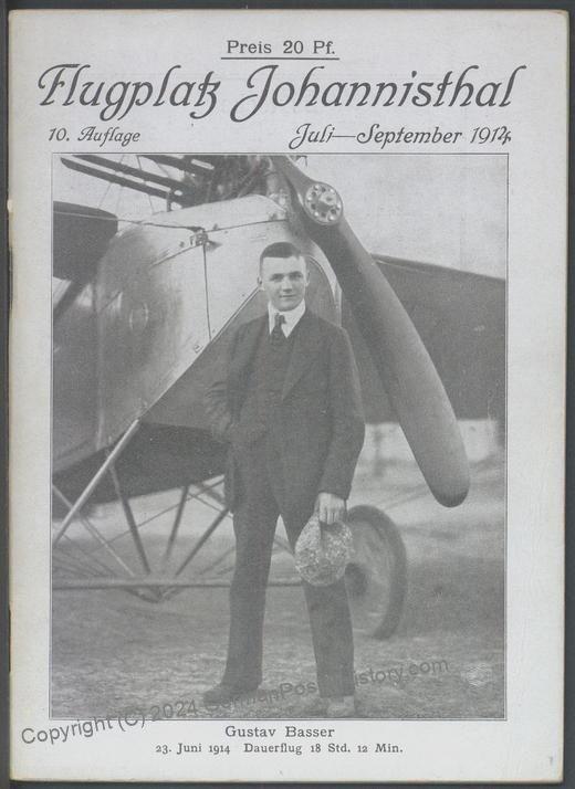 Germany Pioneer Flight Flugplatz Johannisthal 1914 Orginal Program 107355
