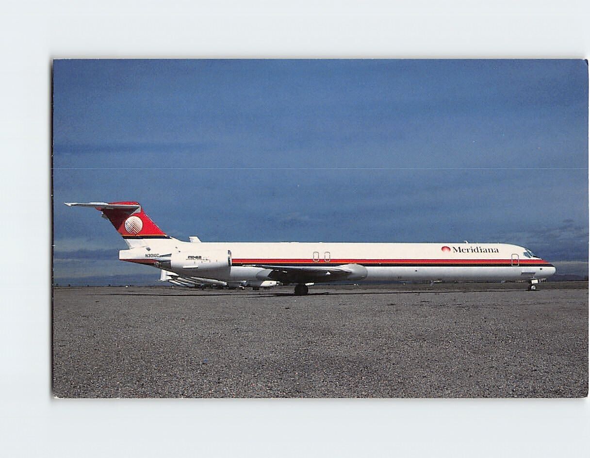 Postcard McDonnell Douglas MD-82 Meridiana Marana Arizona USA