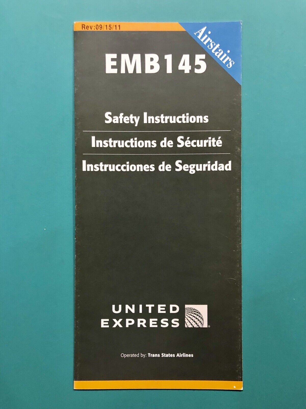 TRANS STATES AIRLINES  SAFETY CARDS— DEFUNCT