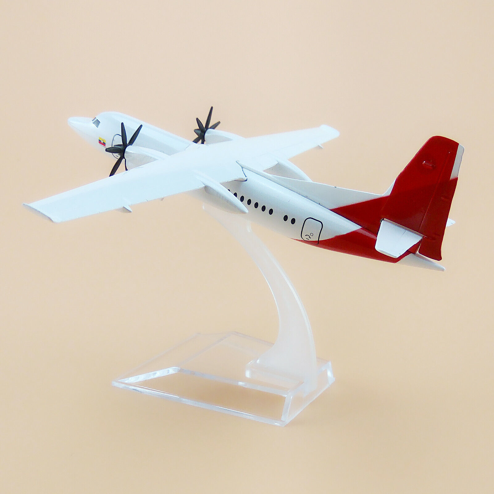 Air Avianca Fokker F50 Airlines Airplane Model Plane Metal Aircraft White 16cm