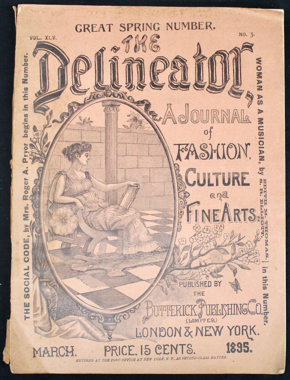 Original March 1895 The Delineator Fashion Magazine Spring Number