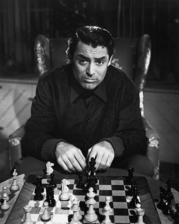 Cary Grant The Talk of the Town 1942 prison escapee playing chess 8x10 Photo
