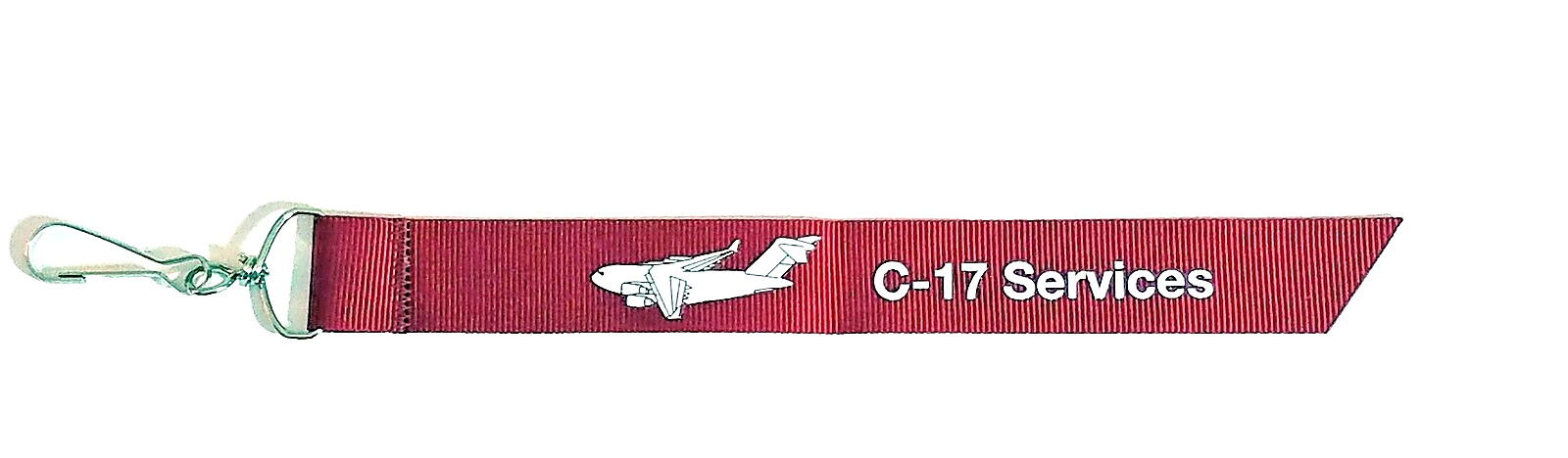 Boeing C-17 Globemaster III Services Red Military Tag for Keychain