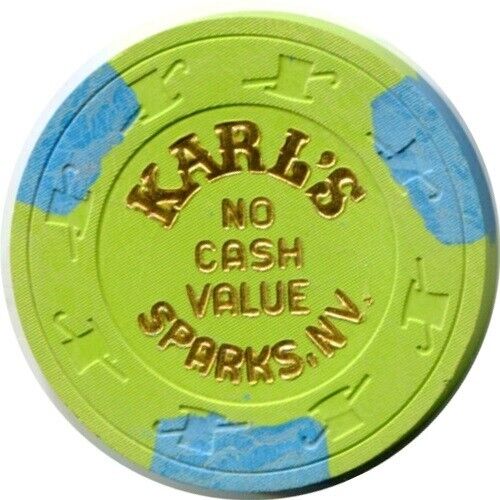 No Cash Value Karl\'s Silver Club Casino Chip - Sparks. Nevada
