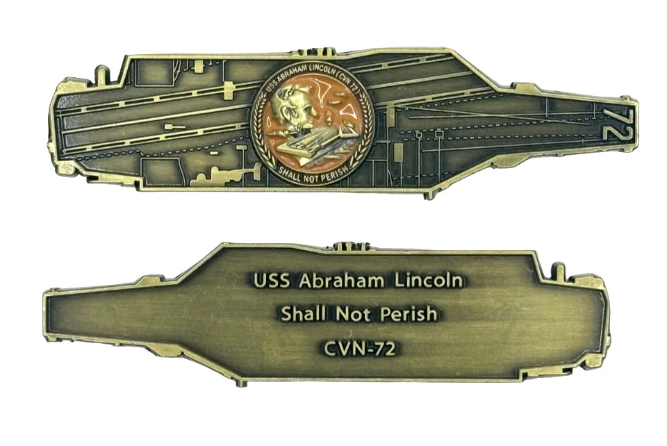 USS Abraham Lincoln (CVN-72) Challenge Coin - Carrier Shape