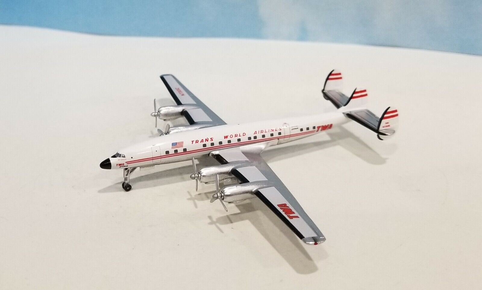 AeroClassics  RARE 1:400 Scale TWA- TRANS WORLD Lockheed L-1649 Starliner N7301C