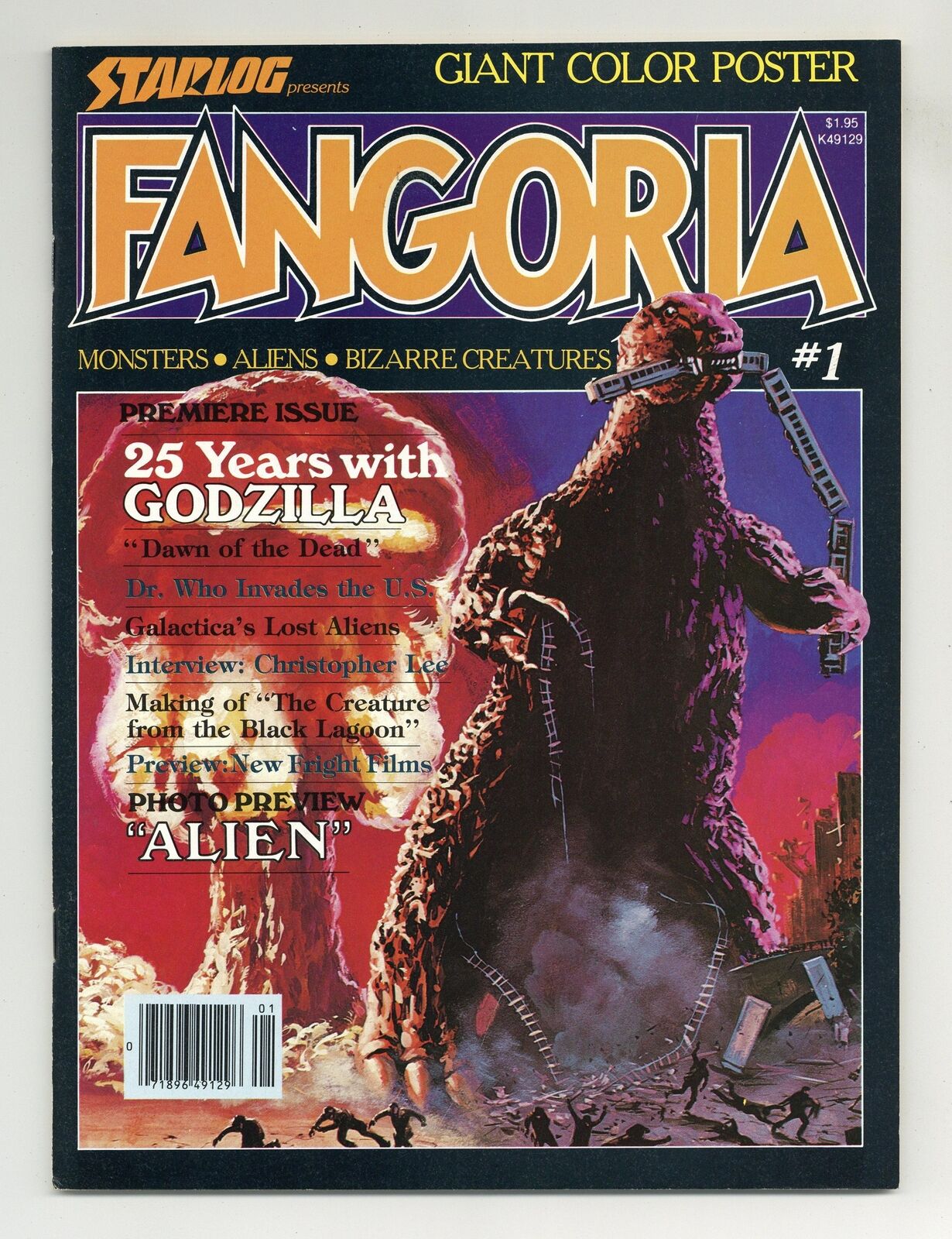 Fangoria 1st Series 1A Poster Included VF 8.0 1979