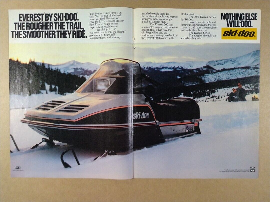 1981 Ski-Doo Snowmobiles Blizzard MX Everest L/C Citation SS vintage print Ad