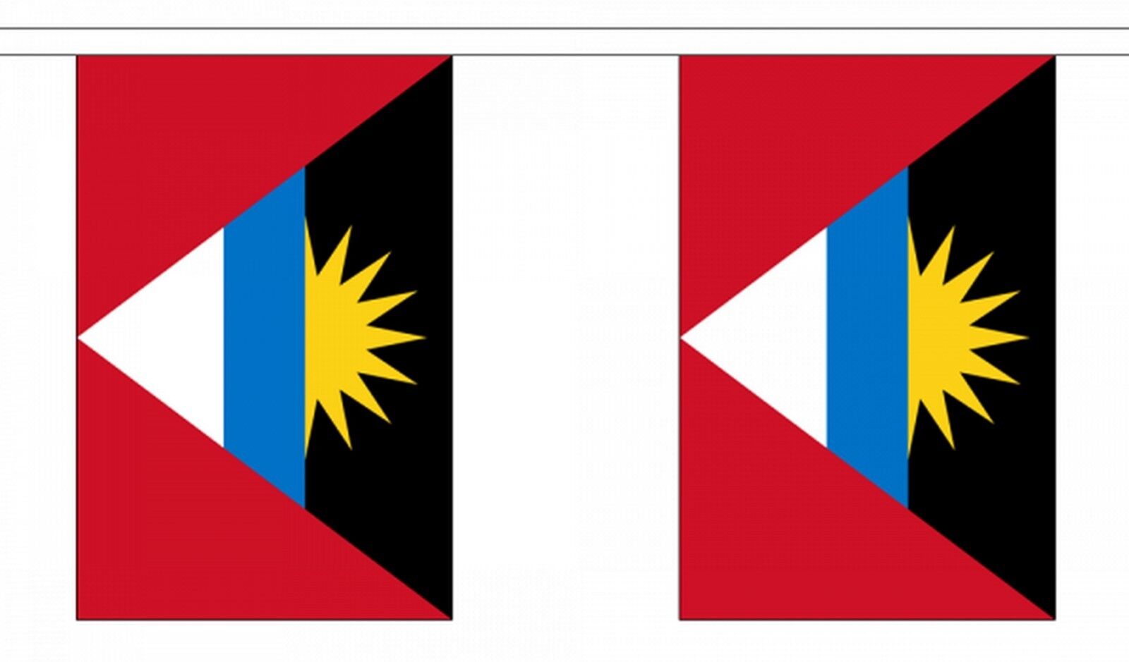 ANTIGUA & AND BARBUDA 3 METRE BUNTING 10 FLAGS flag 3M CARIBBEAN