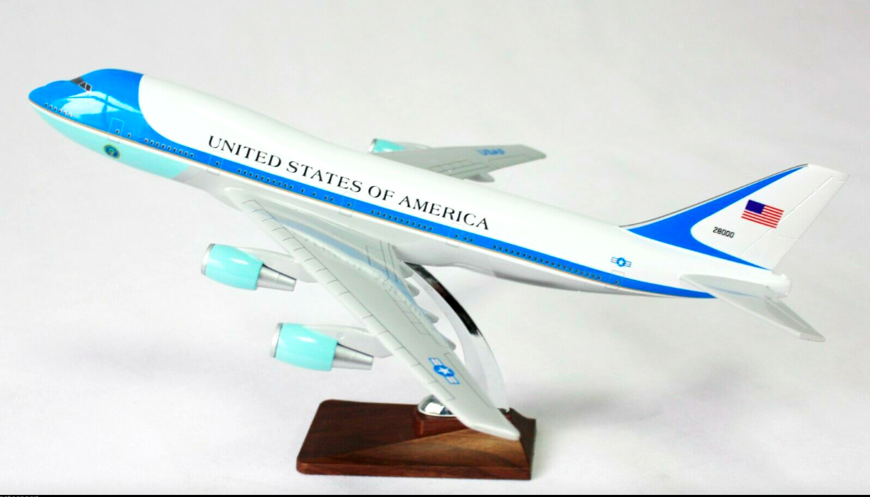  US Air Force United States 747 Large Plane Model 1:165 Airplane Apx 45Cm Resin 