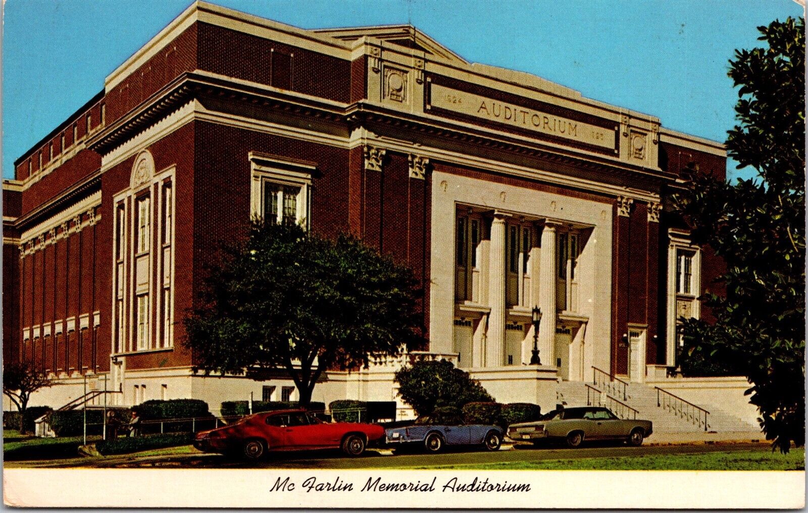 Vtg Mc Farlin Memorial Auditorium Southern Methodist University 1970 Postcard