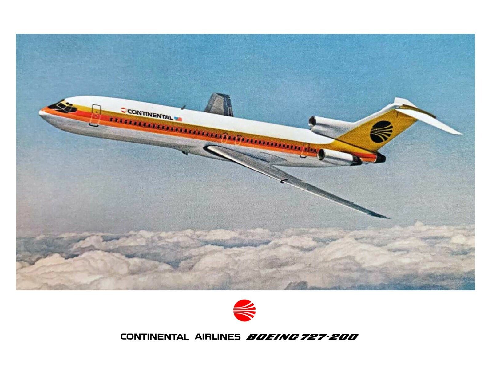 Continental Airlines Boeing 727-200 ((8.5\