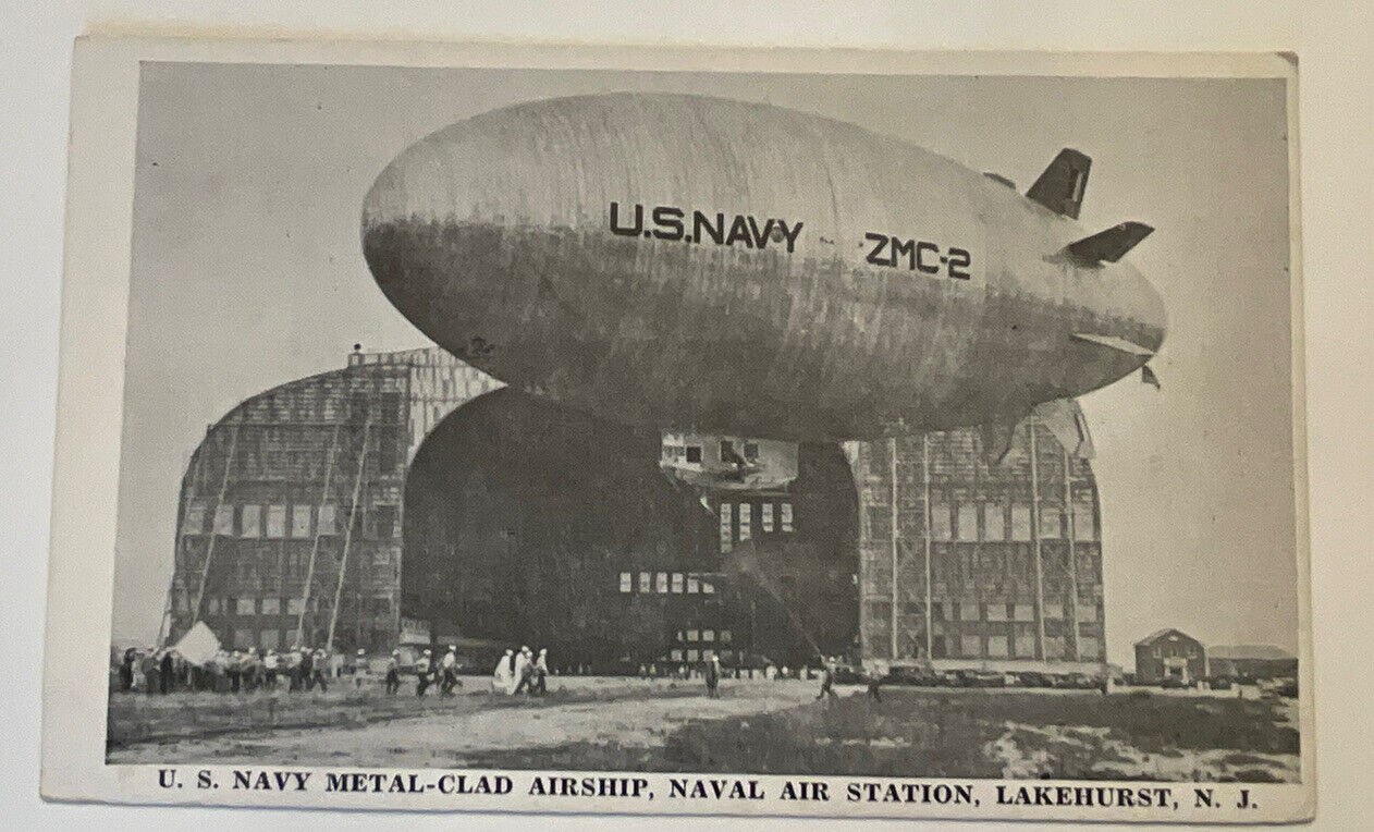 Navy Airships Lakehurst Metal Clad Blimp Zeppelin