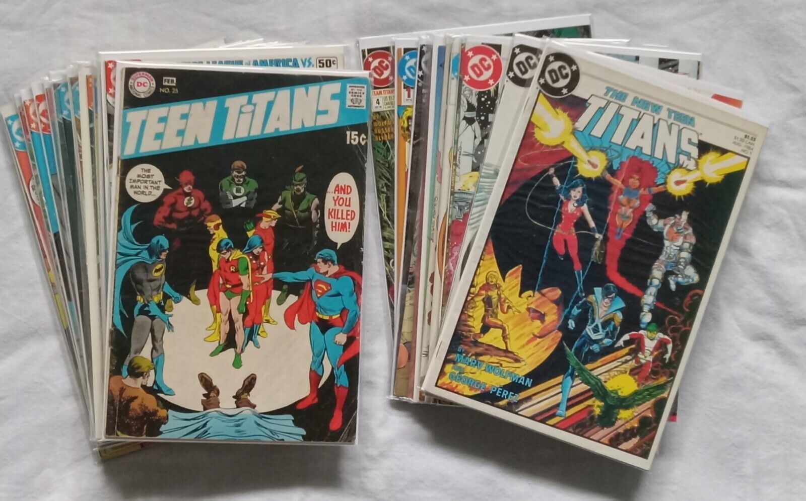 New Teen Titans set of 27 comics Wolfman Perez 1980 1984 #1 TT #25 silver + *E2