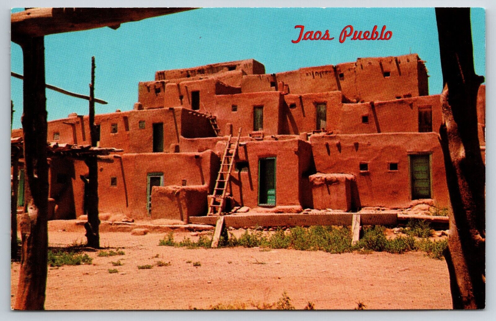 Postcard   Taos Pueblo New Mexico  Petley   Unposted Clean