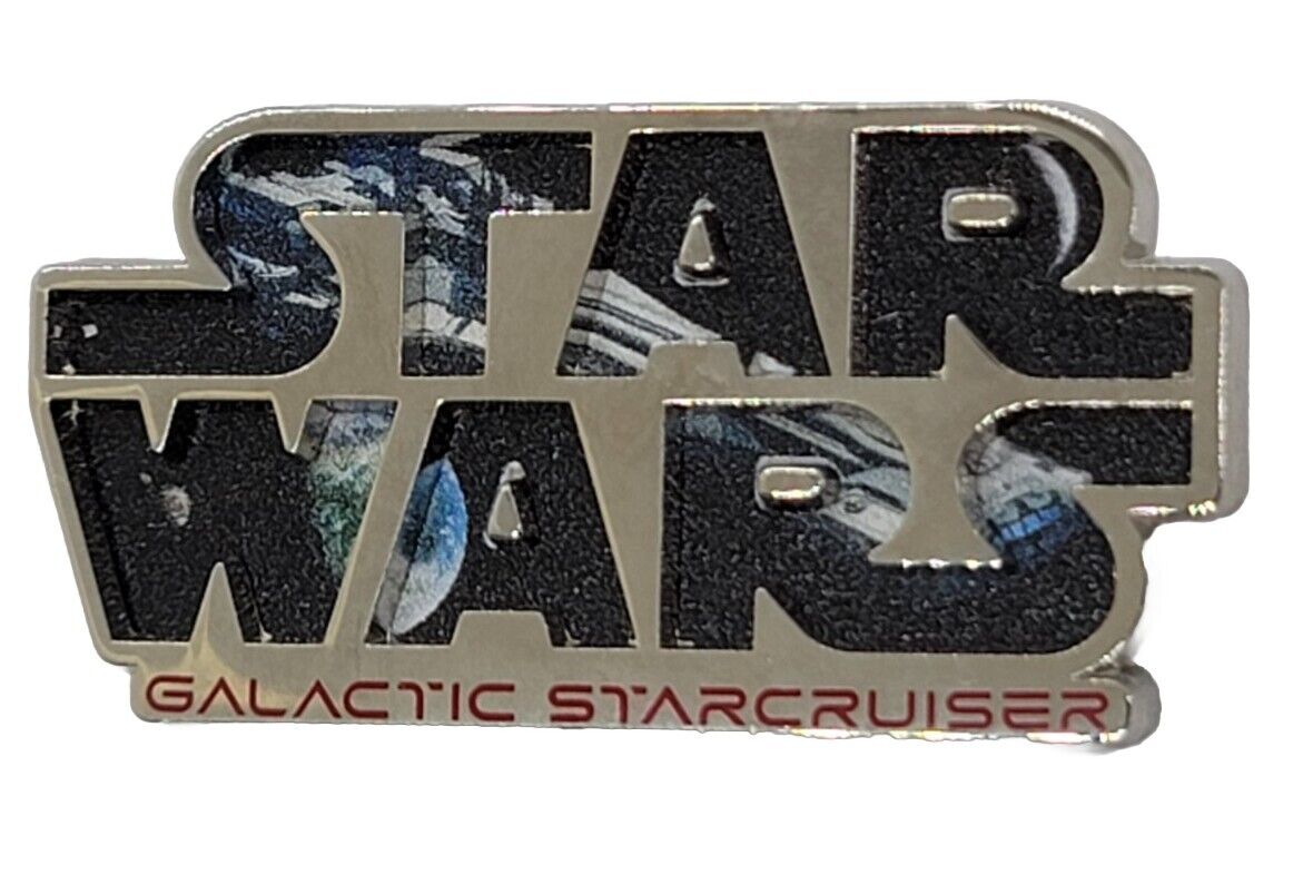 Disney Pin 2022 WDW Star Wars Logo w/Galactic Starcruiser Written LR New Ship