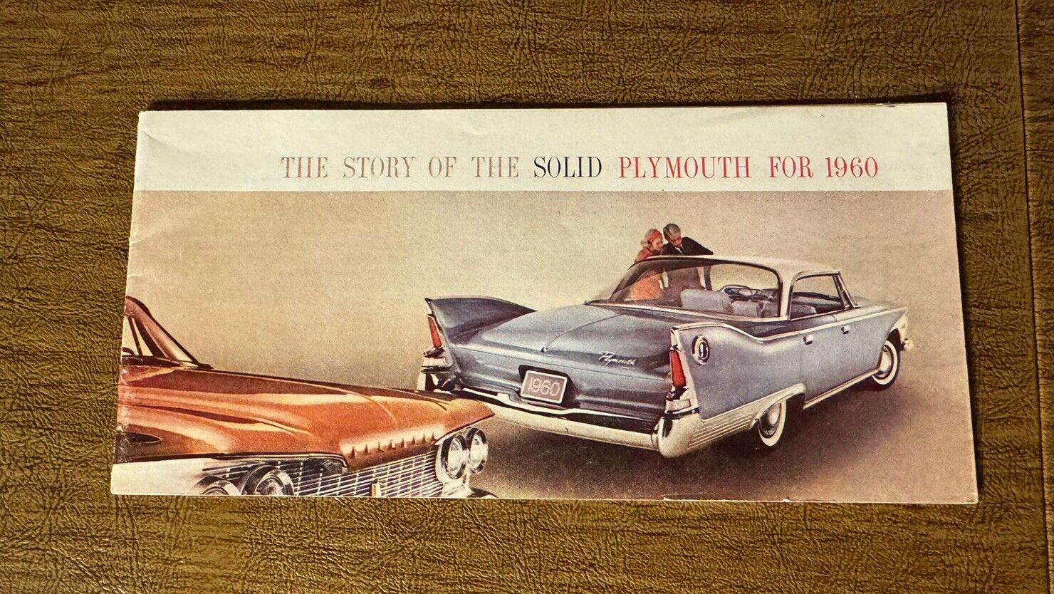 1960 The Story of The Solid Plymouth OEM Dealer New Car Sales Brochure 4” x 8”.