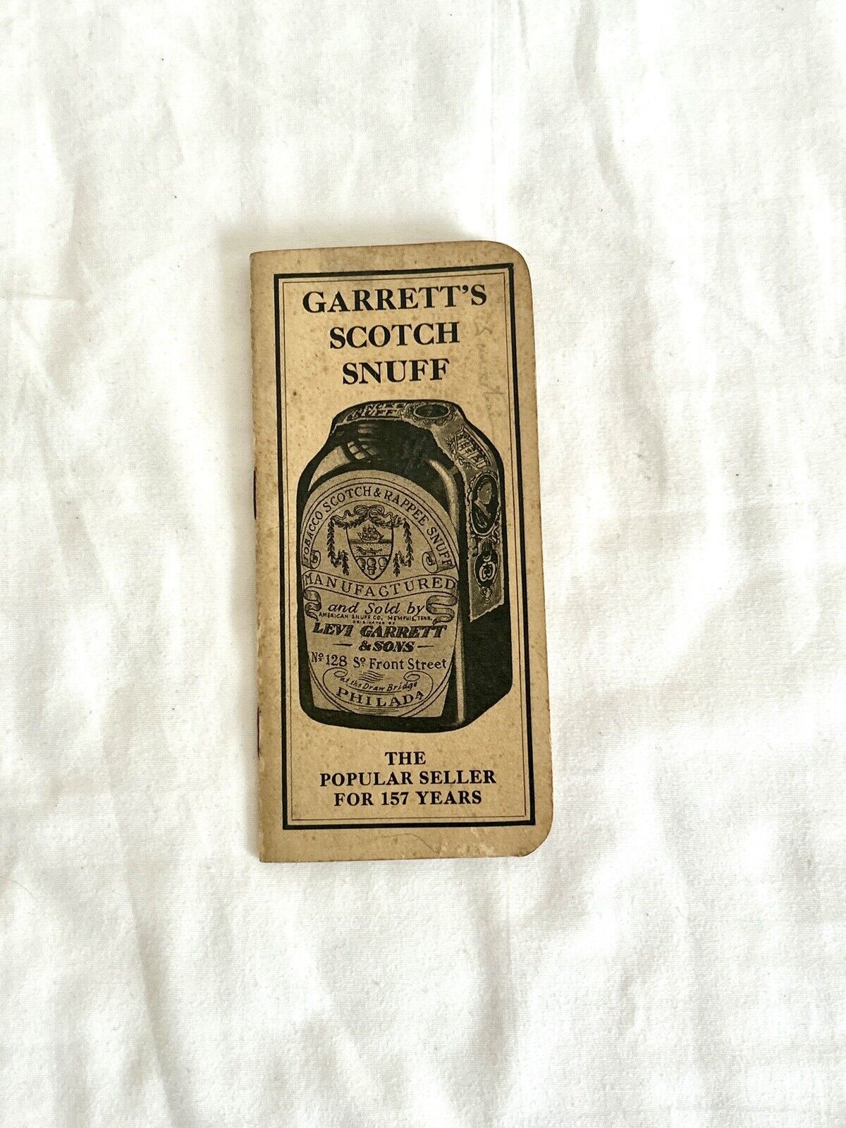 Vintage 1939 Garrett's Snuff Pocket Memo Pad Notebook