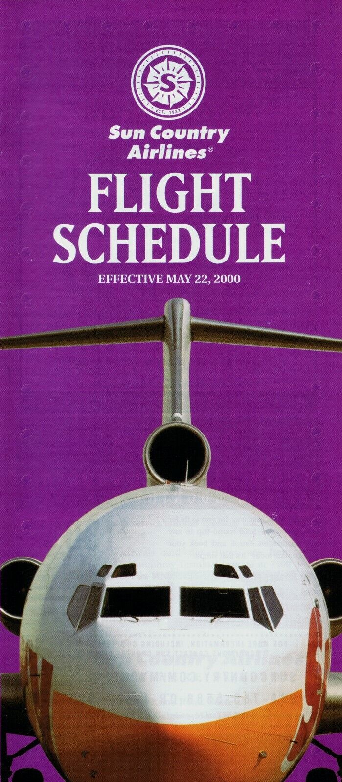Sun Country Airlines Timetable  May 22, 2000 =