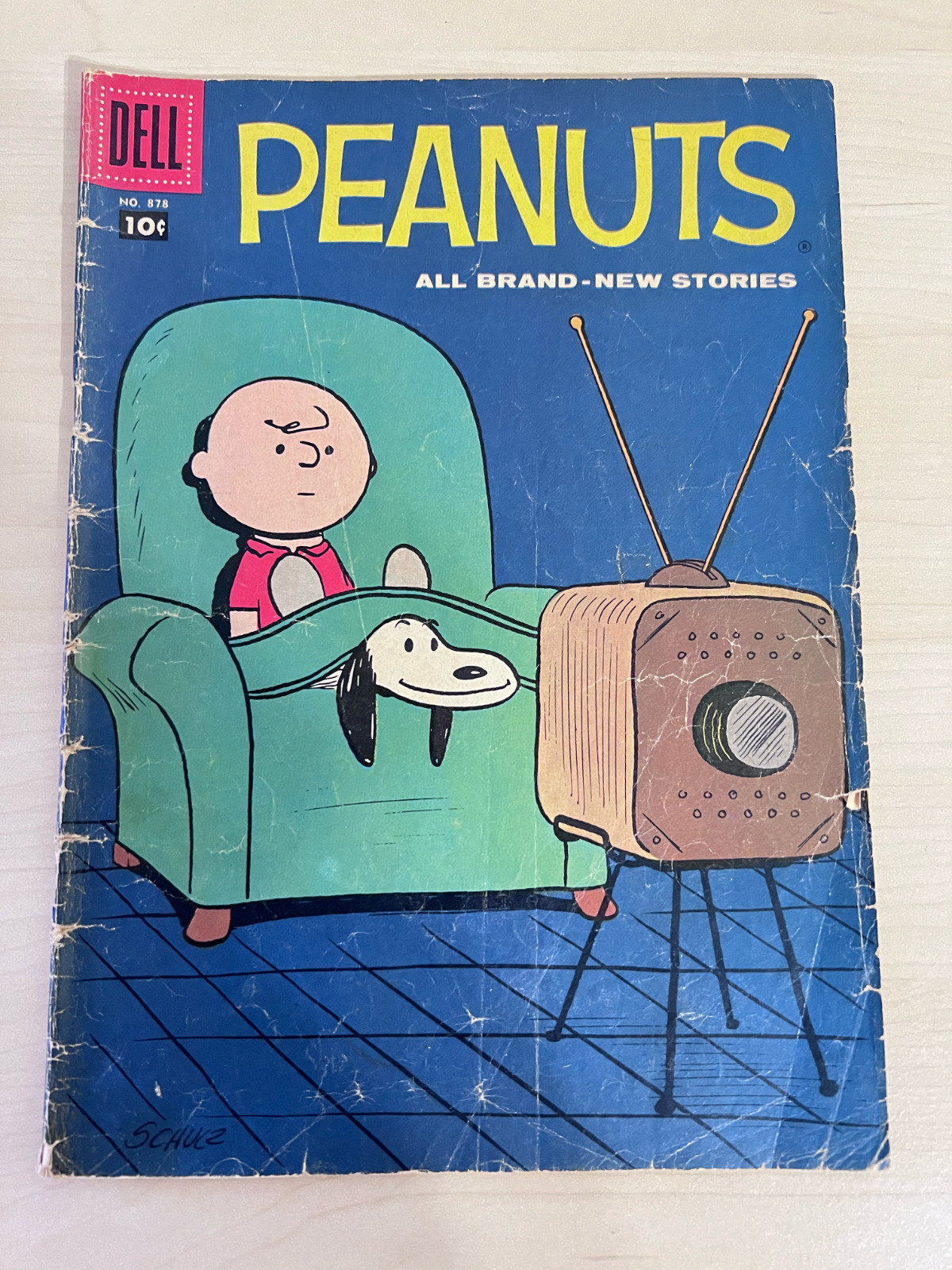 Vintage DELL Comic Book PEANUTS Charlie Brown #878 1958