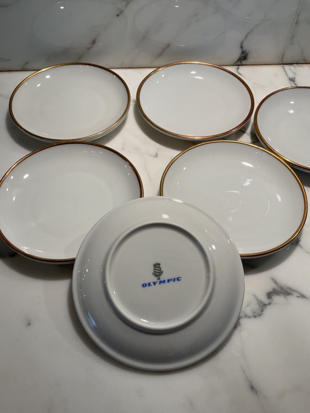 6 collectible plates by Olympic Airways 1970-1980 made by Swiss porcelain