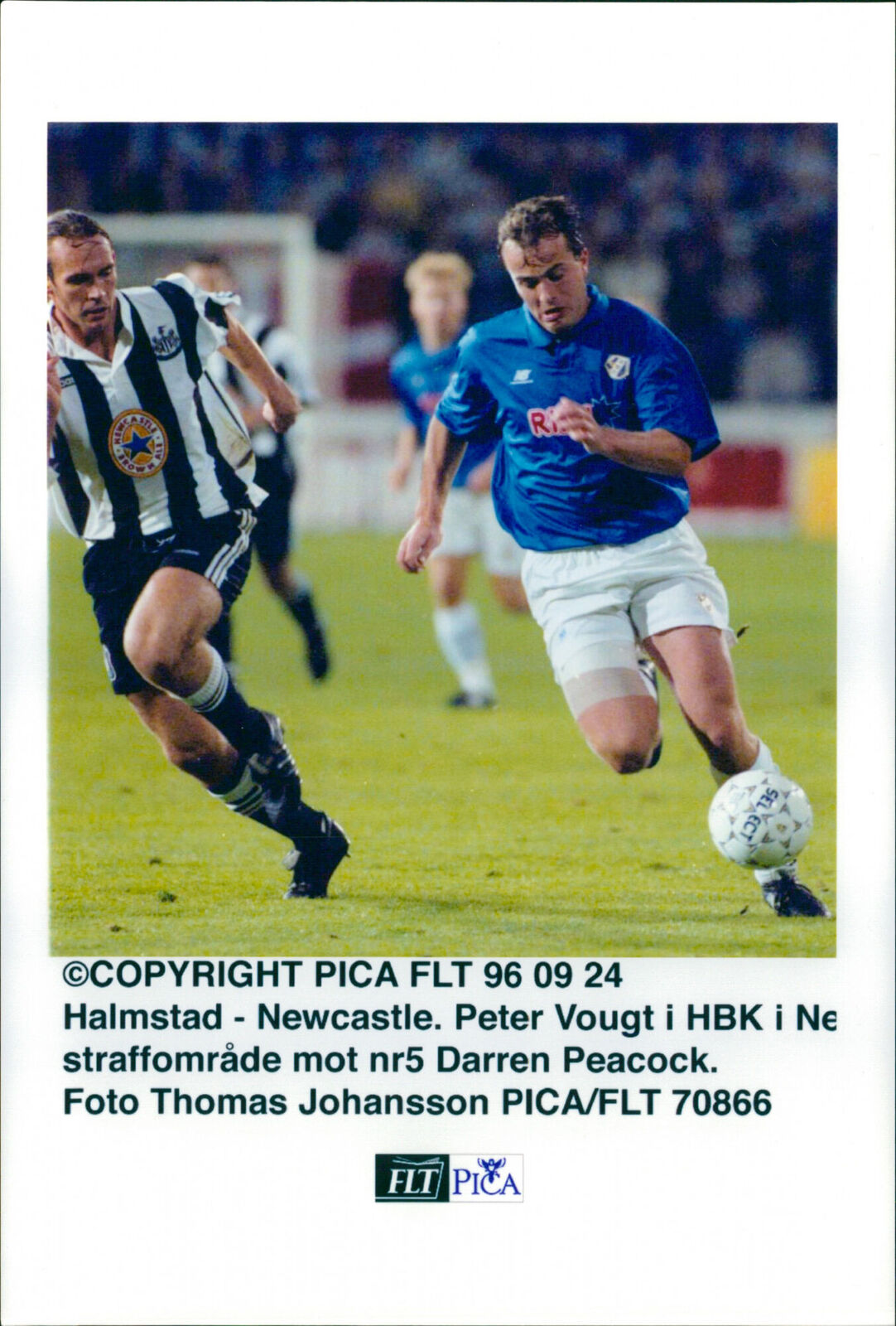 Halmstad - Newcastle. Peter Vought of HBK in Ne... - Vintage Photograph 3197786